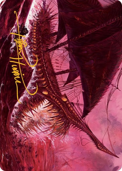 Marauding Dreadship Art Card (Gold-Stamped Signature), Art Series: March of the Machine 36