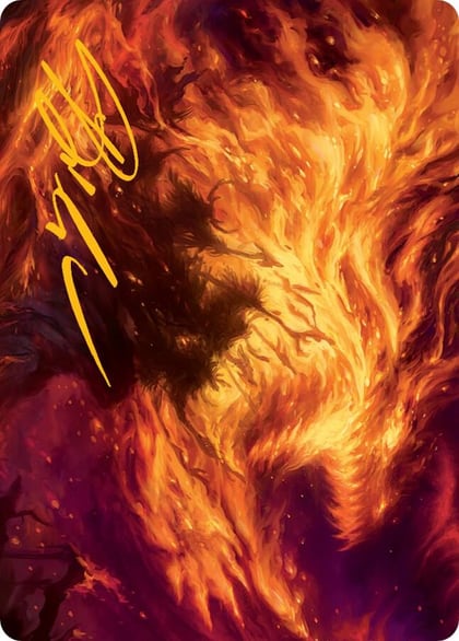 Stoke the Flames Art Card (Gold-Stamped Signature), Art Series: March of the Machine 38