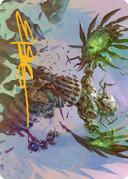 Botanical Brawler Art Card (Gold-Stamped Signature), Art Series: March of the Machine 43