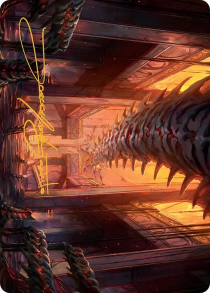Bloodfell Caves Art Card (Gold-Stamped Signature), Art Series: March of the Machine 55