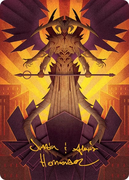 Atraxa, Praetors' Voice Art Card (Gold-Stamped Signature), Art Series: March of the Machine 77