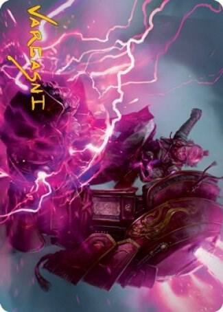 Voltage Surge Art Card (Gold-Stamped Signature), Art Series: Kamigawa: Neon Dynasty 15