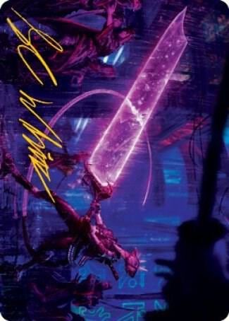 Enormous Energy Blade Art Card (Gold-Stamped Signature), Art Series: Kamigawa: Neon Dynasty 16