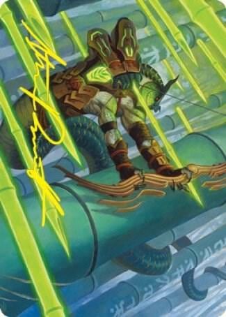 Bamboo Grove Archer Art Card (Gold-Stamped Signature), Art Series: Kamigawa: Neon Dynasty 20