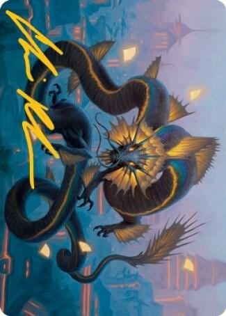 Ao, the Dawn Sky Art Card (25/81) (Gold-Stamped Signature), Art Series: Kamigawa: Neon Dynasty 25