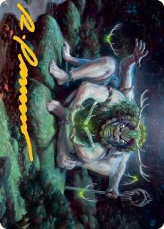 Myojin of Towering Might Art Card (Gold-Stamped Signature), Art Series: Kamigawa: Neon Dynasty 34