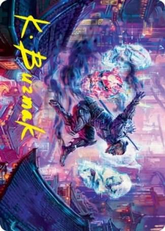 Thousand-Faced Shadow Art Card (Gold-Stamped Signature), Art Series: Kamigawa: Neon Dynasty 37