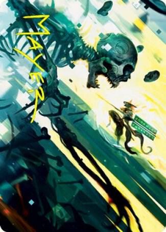 Repel the Vile Art Card (Gold-Stamped Signature), Art Series: Kamigawa: Neon Dynasty 4