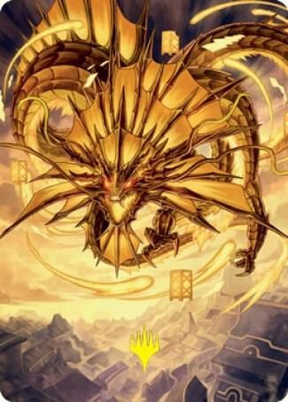 Ao, the Dawn Sky Art Card (46/81) (Gold-Stamped Signature), Art Series: Kamigawa: Neon Dynasty 46