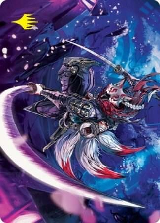 Blade-Blizzard Kitsune Art Card (Gold-Stamped Signature), Art Series: Kamigawa: Neon Dynasty 47