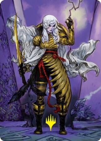 The Wandering Emperor Art Card (49/81) (Gold-Stamped Signature), Art Series: Kamigawa: Neon Dynasty 49