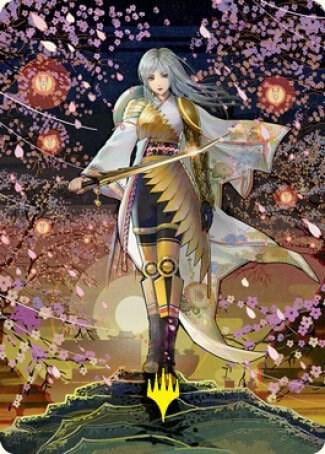 The Wandering Emperor Art Card (50/81) (Gold-Stamped Signature), Art Series: Kamigawa: Neon Dynasty 50