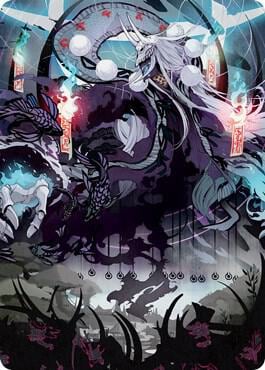 Echo of Death's Wail Art Card, Art Series: Kamigawa: Neon Dynasty 55
