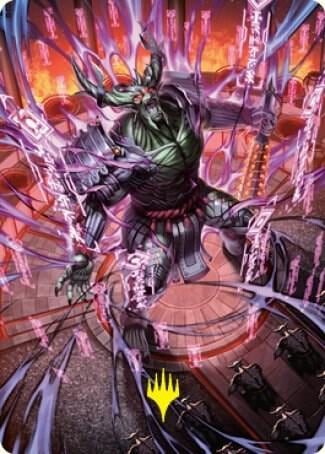 Hidetsugu, Devouring Chaos Art Card (Gold-Stamped Signature), Art Series: Kamigawa: Neon Dynasty 56