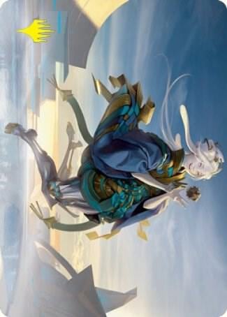 Moonfolk Puzzlemaker Art Card (Gold-Stamped Signature), Art Series: Kamigawa: Neon Dynasty 6