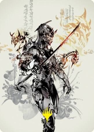 Satoru Umezawa Art Card (73/81) (Gold-Stamped Signature), Art Series: Kamigawa: Neon Dynasty 73