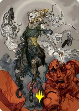 Tamiyo, Compleated Sage Art Card (Gold-Stamped Signature), Art Series: Kamigawa: Neon Dynasty 76