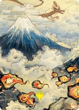 Mountain (299) Art Card (Gold-Stamped Signature), Art Series: Kamigawa: Neon Dynasty 78