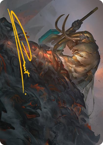 Against All Odds Art Card (Gold-Stamped Signature), Art Series: Phyrexia: All Will Be One 1