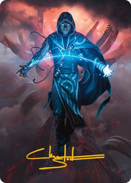 Jace, the Perfected Mind Art Card (15/81) (Gold-Stamped Signature), Art Series: Phyrexia: All Will Be One 15