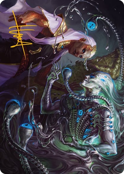 Mirage Mockery Art Card (Gold-Stamped Signature), Art Series: Phyrexia: All Will Be One 17