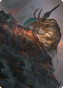 Against All Odds Art Card, Art Series: Phyrexia: All Will Be One 1