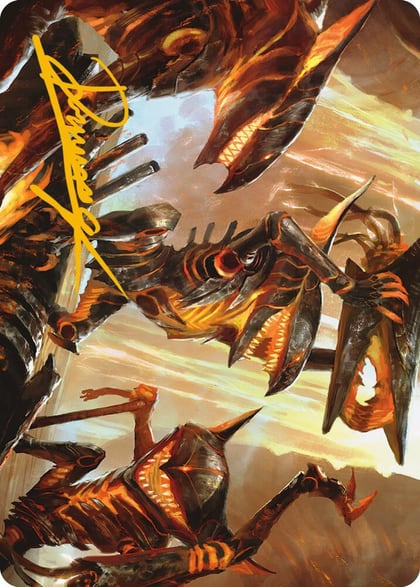 Gleeful Demolition Art Card (Gold-Stamped Signature), Art Series: Phyrexia: All Will Be One 28