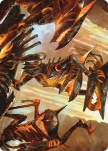 Gleeful Demolition Art Card, Art Series: Phyrexia: All Will Be One 28
