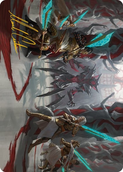 Goldwardens' Gambit Art Card (Gold-Stamped Signature), Art Series: Phyrexia: All Will Be One 29