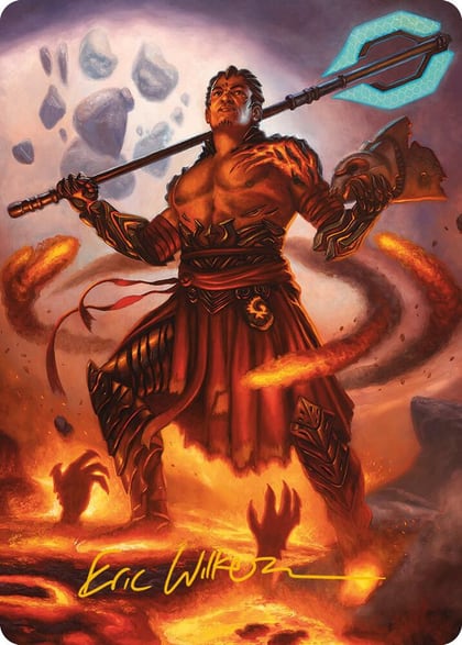 Koth, Fire of Resistance Art Card (Gold-Stamped Signature), Art Series: Phyrexia: All Will Be One 31
