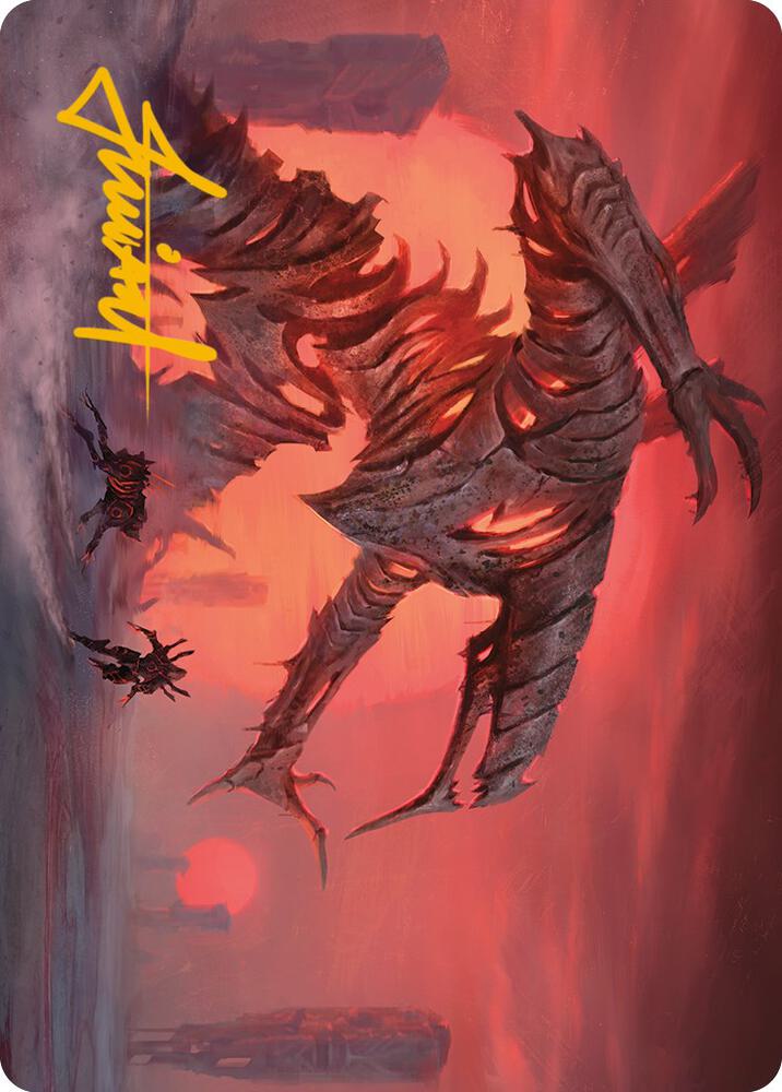Red Sun's Twilight Art Card (Gold-Stamped Signature), Art Series: Phyrexia: All Will Be One 33