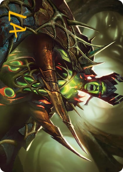 Maze's Mantle Art Card (Gold-Stamped Signature), Art Series: Phyrexia: All Will Be One 40