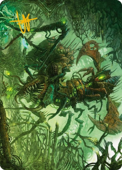 Skyscythe Engulfer Art Card (Gold-Stamped Signature), Art Series: Phyrexia: All Will Be One 42