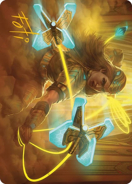 Bladehold War-Whip Art Card (Gold-Stamped Signature), Art Series: Phyrexia: All Will Be One 46