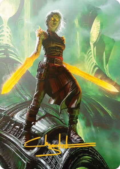 Nahiri, the Unforgiving Art Card (51/81) (Gold-Stamped Signature), Art Series: Phyrexia: All Will Be One 51