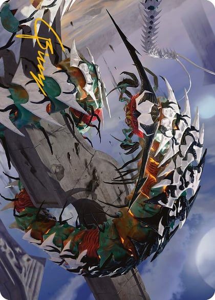 Atraxa's Skitterfang Art Card (Gold-Stamped Signature), Art Series: Phyrexia: All Will Be One 55