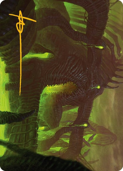 The Dross Pits Art Card (Gold-Stamped Signature), Art Series: Phyrexia: All Will Be One 58