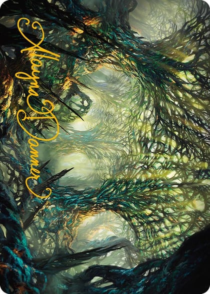 The Hunter Maze Art Card (Gold-Stamped Signature), Art Series: Phyrexia: All Will Be One 60