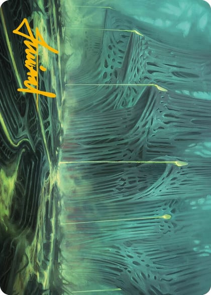 Swamp Art Card (Gold-Stamped Signature), Art Series: Phyrexia: All Will Be One 63