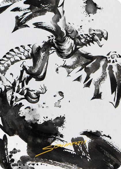 Quicksilver Fisher Art Card (Gold-Stamped Signature), Art Series: Phyrexia: All Will Be One 68