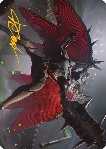 Phyrexian Vindicator Art Card (7/81) (Gold-Stamped Signature), Art Series: Phyrexia: All Will Be One 7