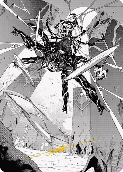 Kaito, Dancing Shadow Art Card (78/81) (Gold-Stamped Signature), Art Series: Phyrexia: All Will Be One 78