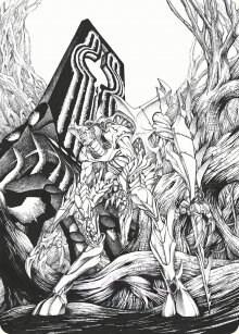 Lukka, Bound to Ruin Art Card, Art Series: Phyrexia: All Will Be One 79