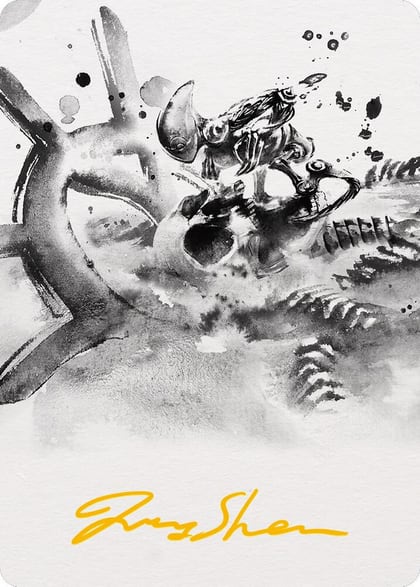 Myr Convert Art Card (Gold-Stamped Signature), Art Series: Phyrexia: All Will Be One 81