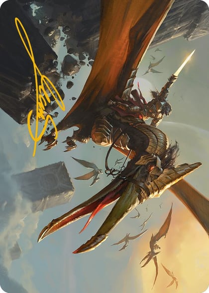 Skyhunter Strike Force Art Card (Gold-Stamped Signature), Art Series: Phyrexia: All Will Be One 9