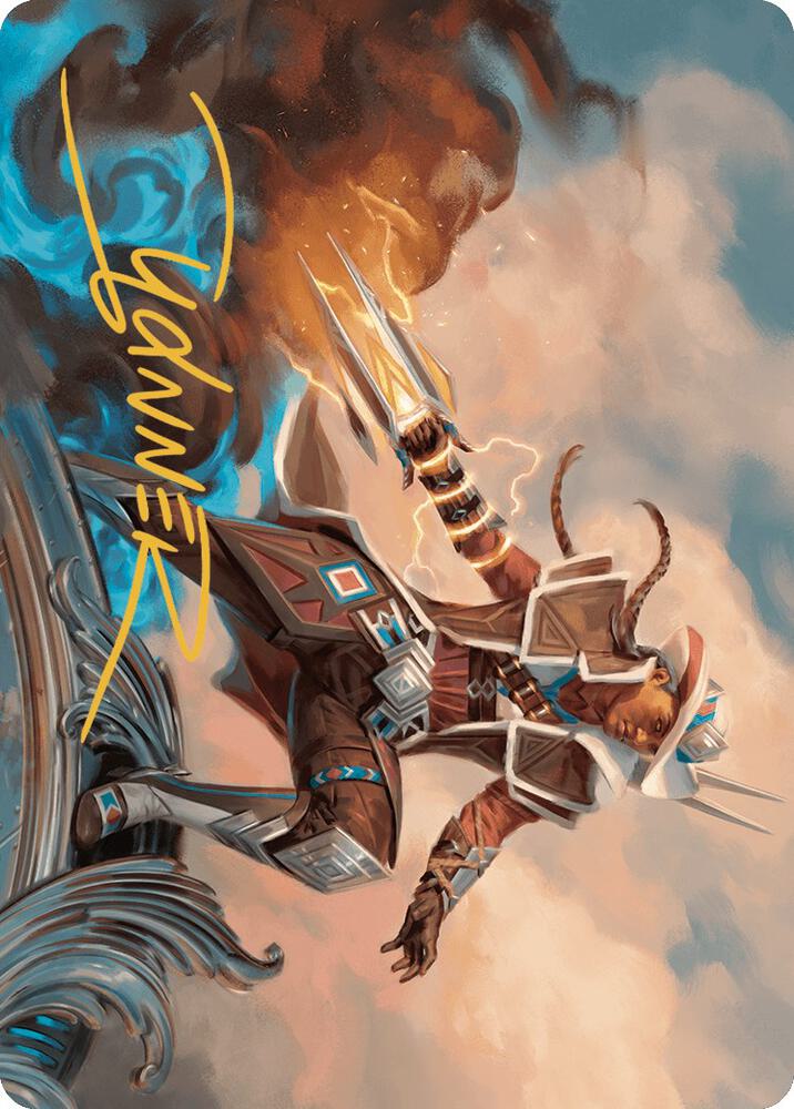 Annie Flash, the Veteran Art Card (Gold-Stamped Signature), Art Series: Outlaws of Thunder Junction 17