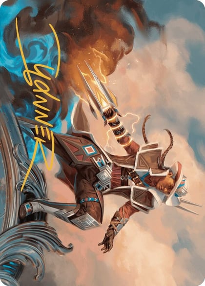 Annie Flash, the Veteran Art Card (Gold-Stamped Signature), Art Series: Outlaws of Thunder Junction 17