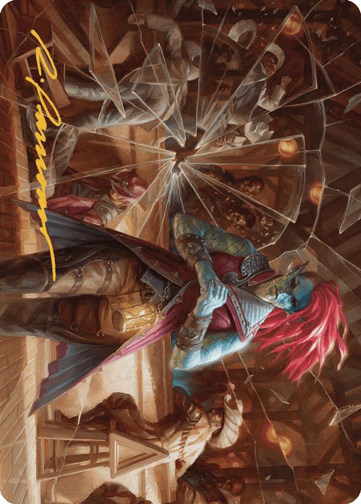 Obeka, Splitter of Seconds Art Card (Gold-Stamped Signature), Art Series: Outlaws of Thunder Junction 28