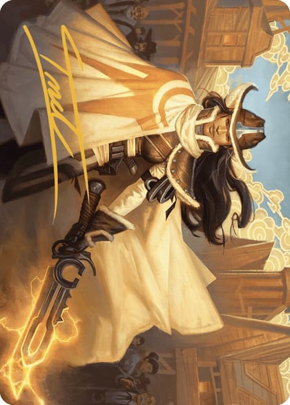 Omenport Vigilante Art Card (Gold-Stamped Signature), Art Series: Outlaws of Thunder Junction 3