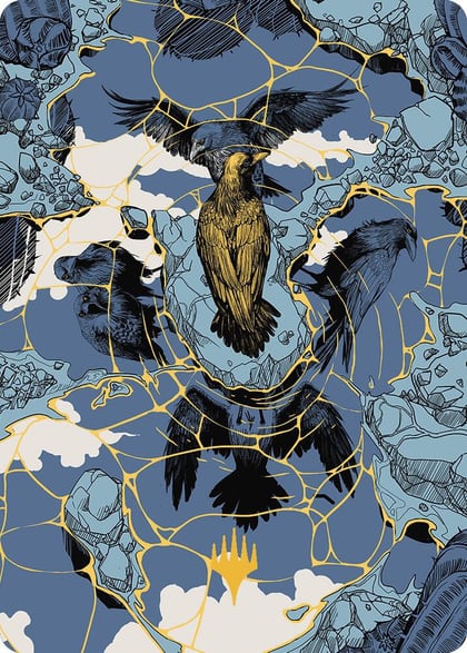 Fractured Identity Art Card (Gold-Stamped Planeswalker Symbol), Art Series: Outlaws of Thunder Junction 46